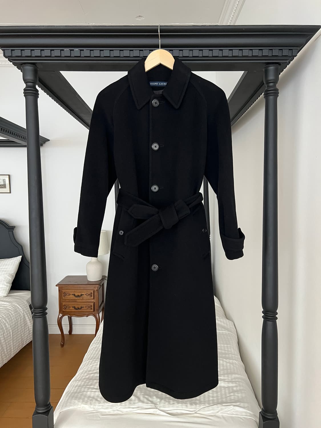랄프로렌 블랙 캐시미어 블렌드 발마칸 코트 상품이미지1