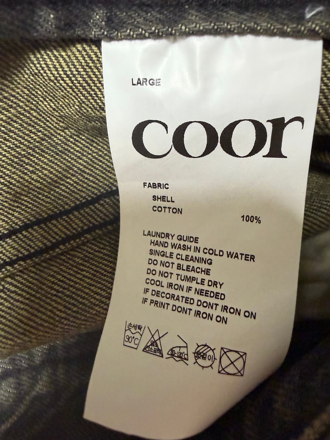 쿠어 루즈핏 틴트 진스 흑청 베이지 L 사이즈 상품이미지3