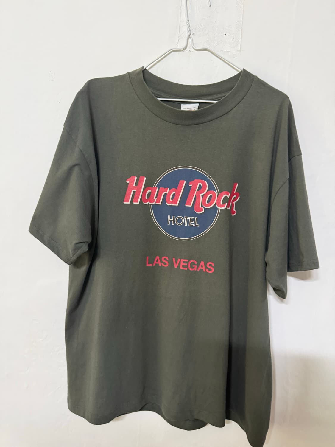 Hard Rock 프린팅 카키 반팔 티셔츠 상품이미지1