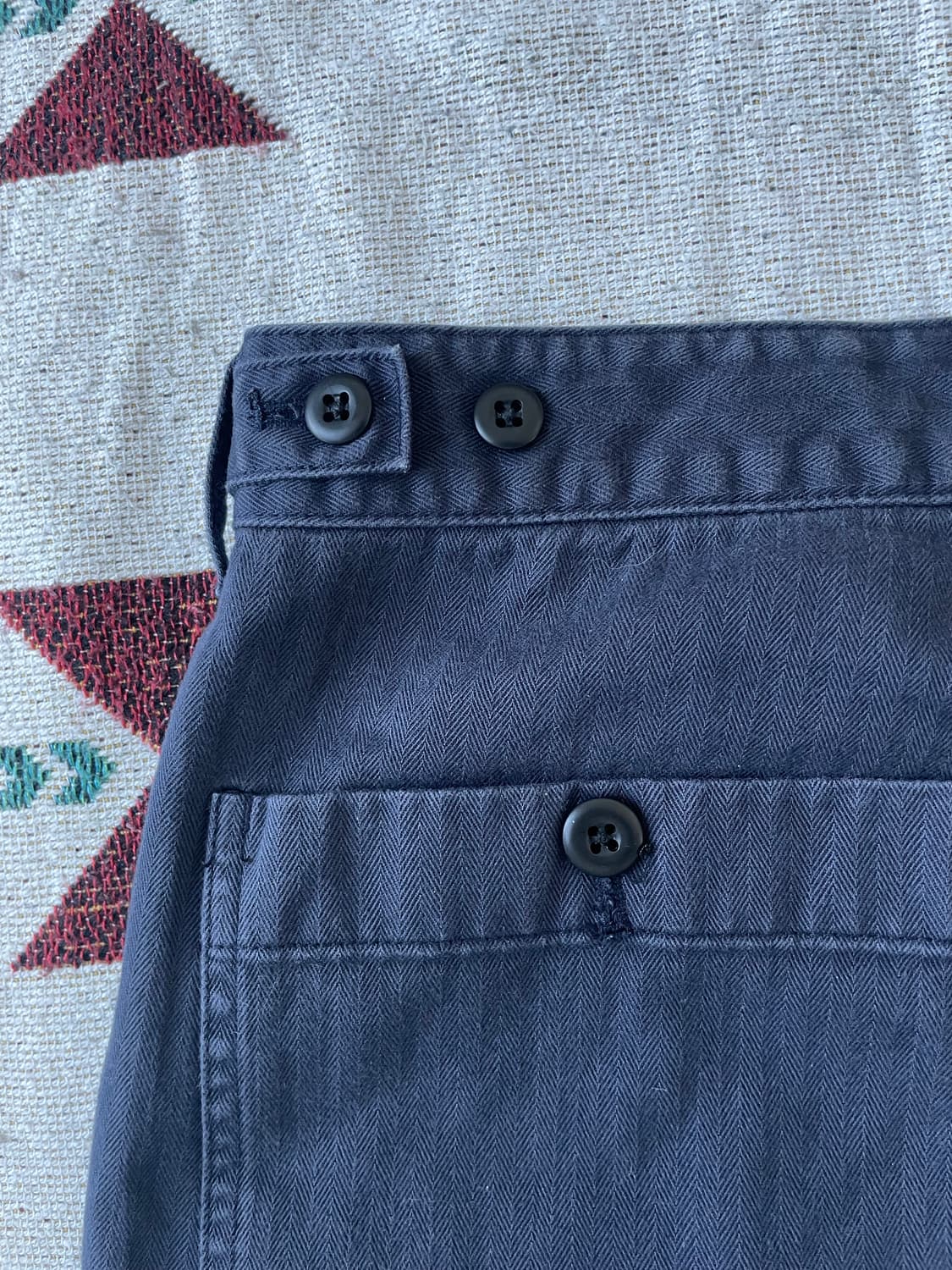 Wallace and Barnes(왈라스앤바네스) 네이비 헤링본 팬츠 상품이미지7