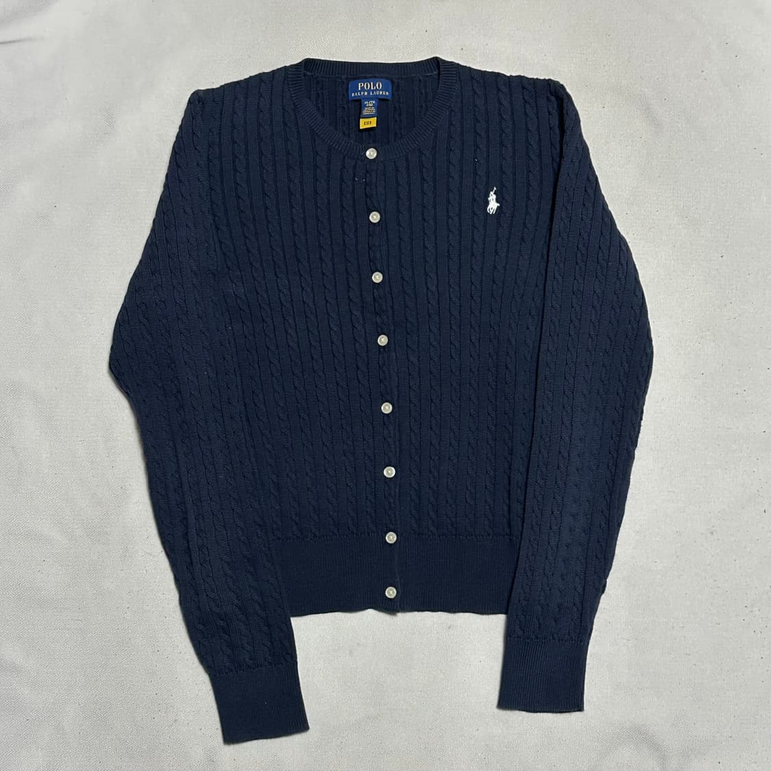 XL 폴로랄프로렌 여성용 네이비 케이블 가디건 상품이미지2