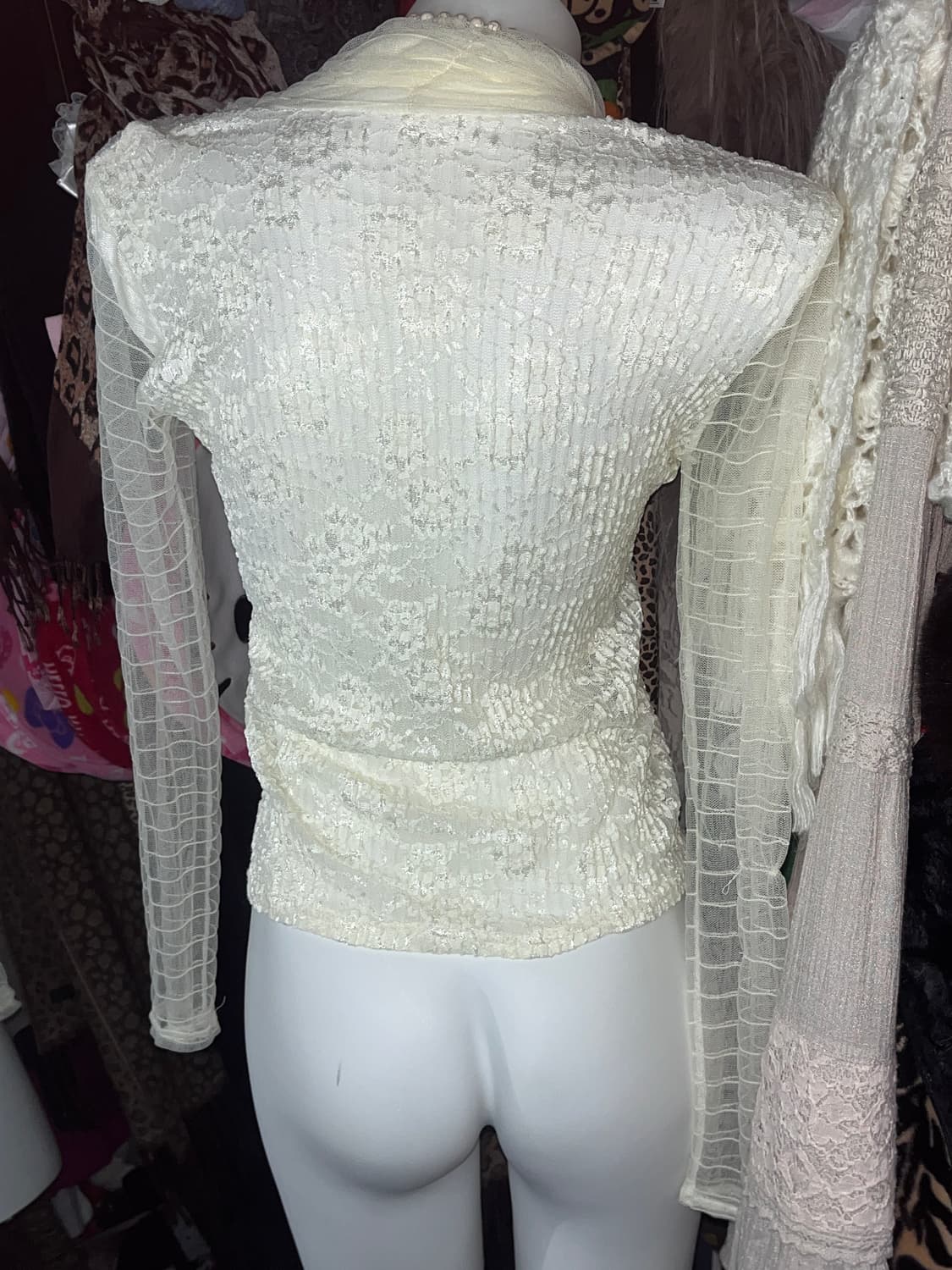 y2k 로맨틱 엔틱 셔링 블라우스 상품이미지3