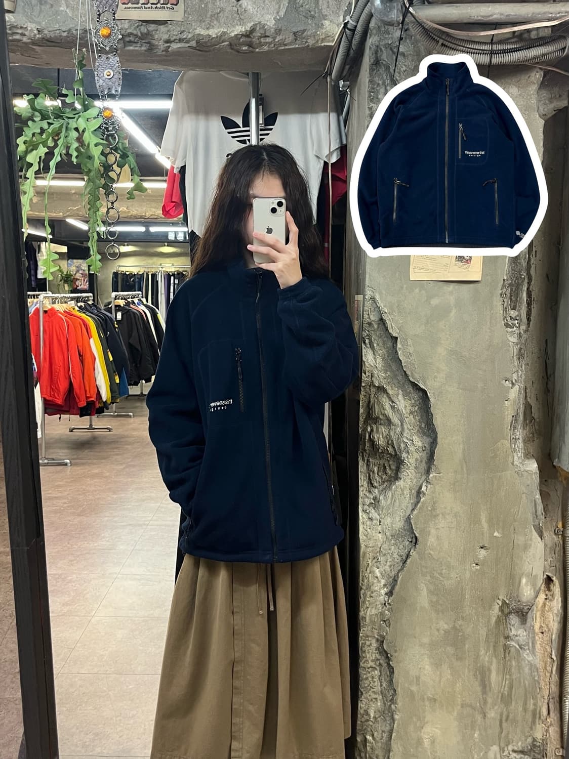 디스이즈네버뎃 고어텍스 플리스 자켓 네이비 M #csz1955  상품이미지1