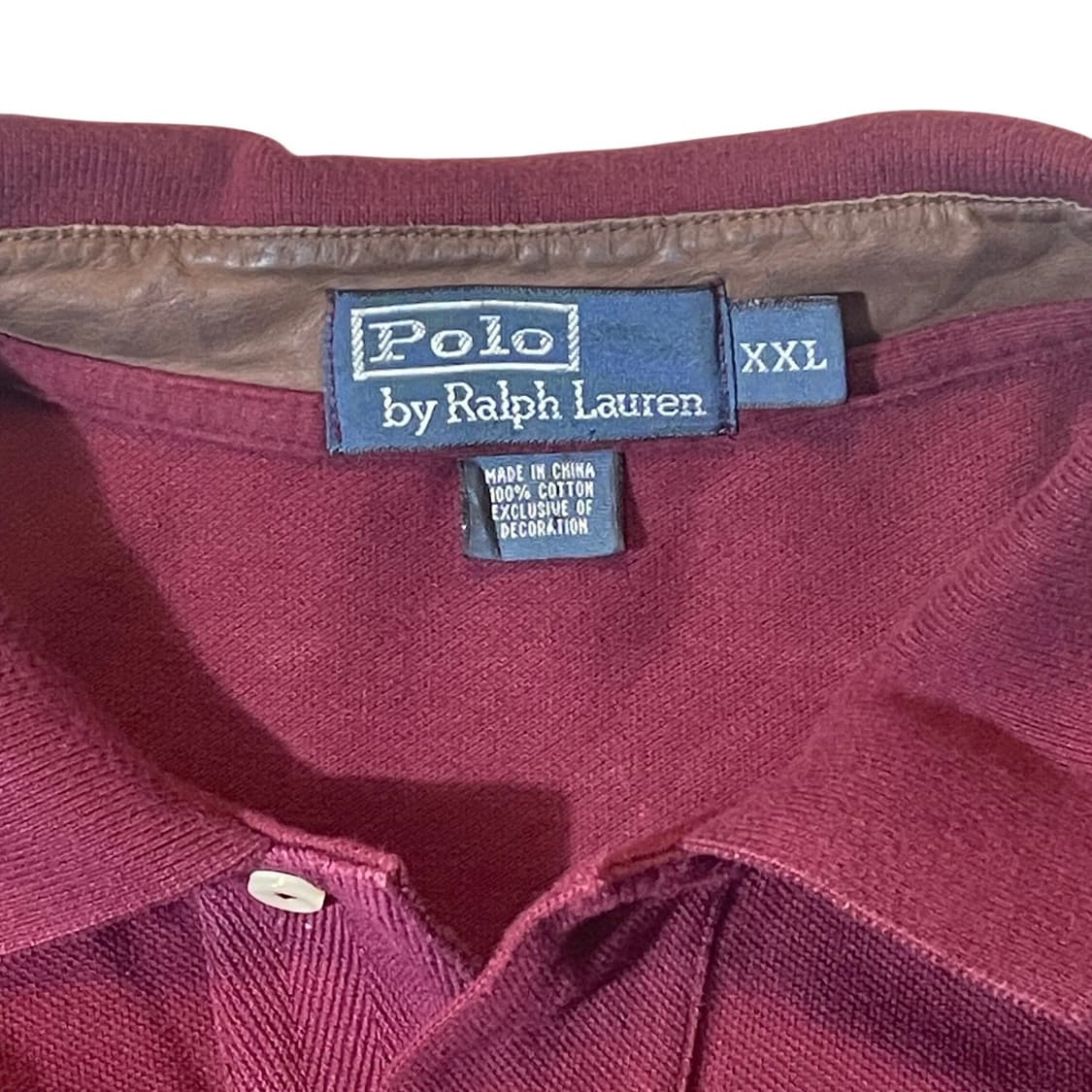 폴로 랄프로렌 버건디 듀얼 매치 빅포니 롱슬리브 카라 티셔츠 상품이미지4