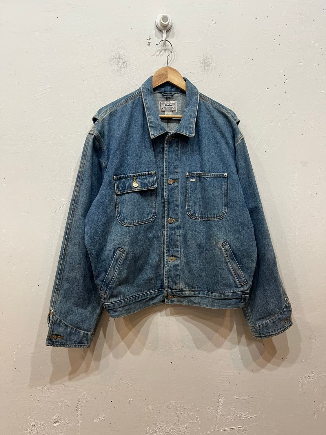 90년대 폴로랄프로렌 DUNGAREES 던가리 데님자켓 USA made 상품이미지1