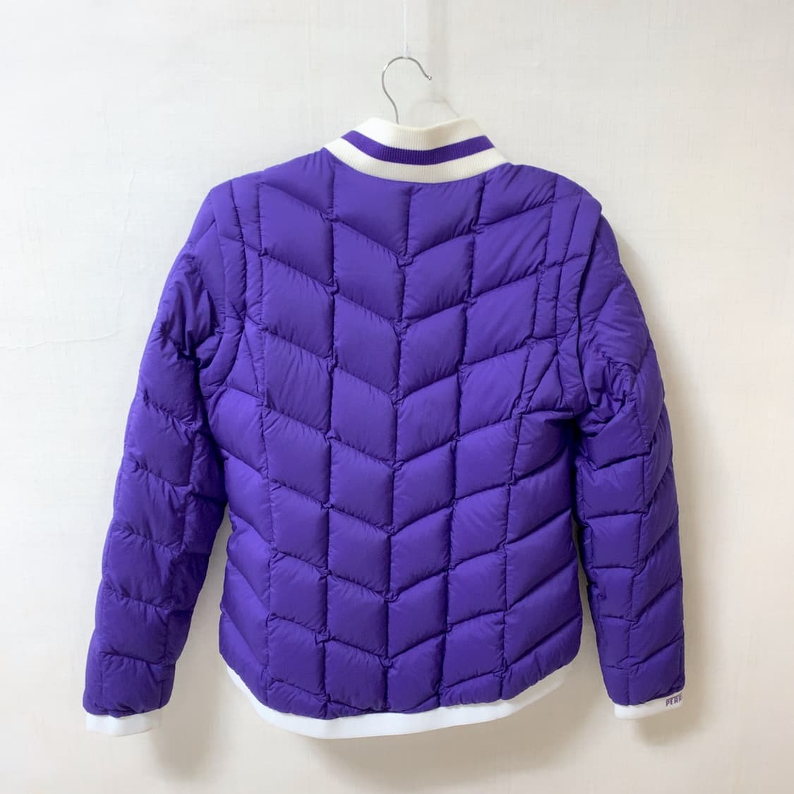 파리게이츠 퀼팅 구스 숏패딩 다운 거위털 여성 경량 스윙점퍼 퍼플 상품이미지5