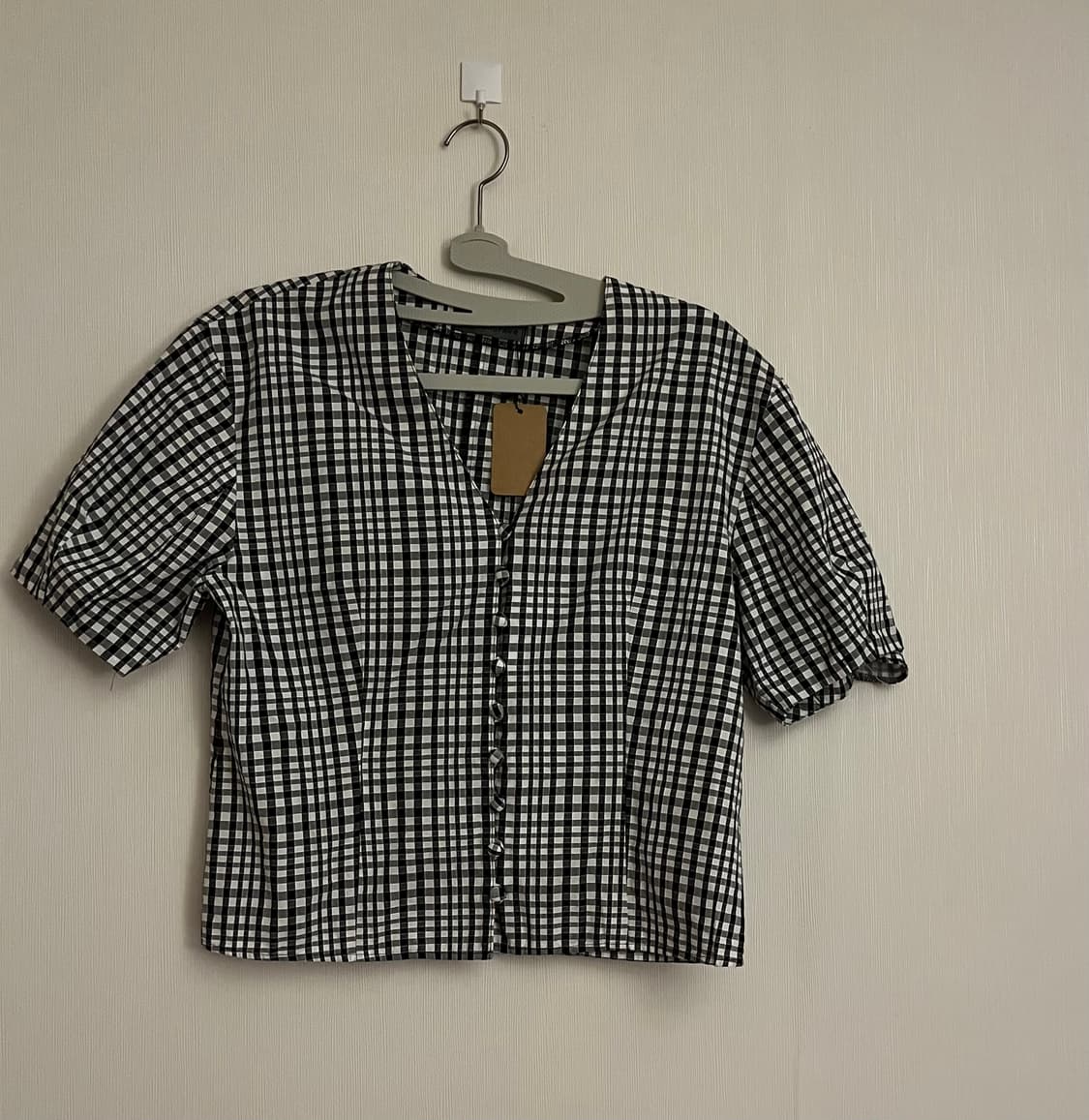 온워드 카시야마 체크 블라우스 상품이미지1