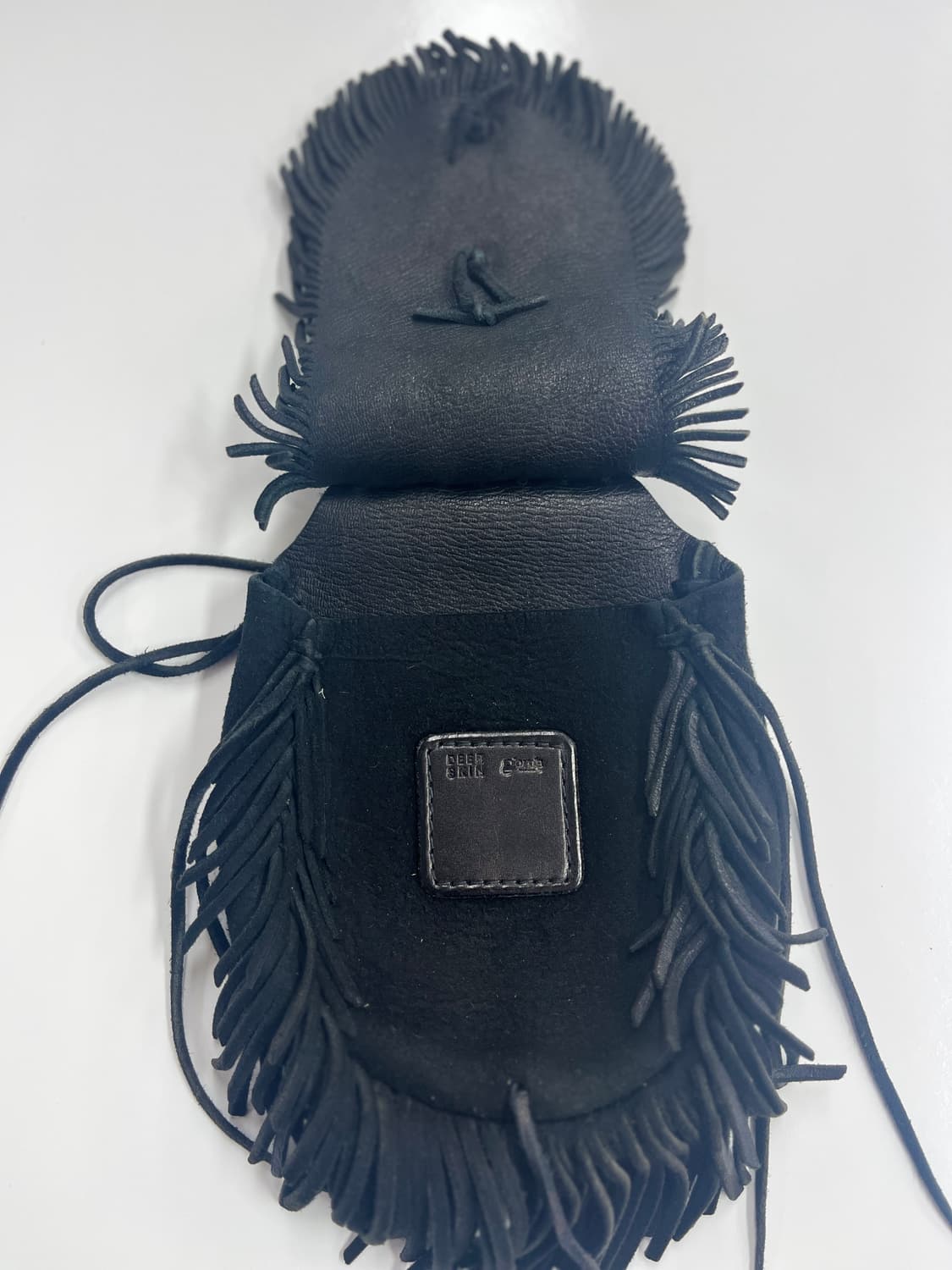 GOROS 고로스 블랙 스웨이드 플라워콘초 웨이스트백 상품이미지4