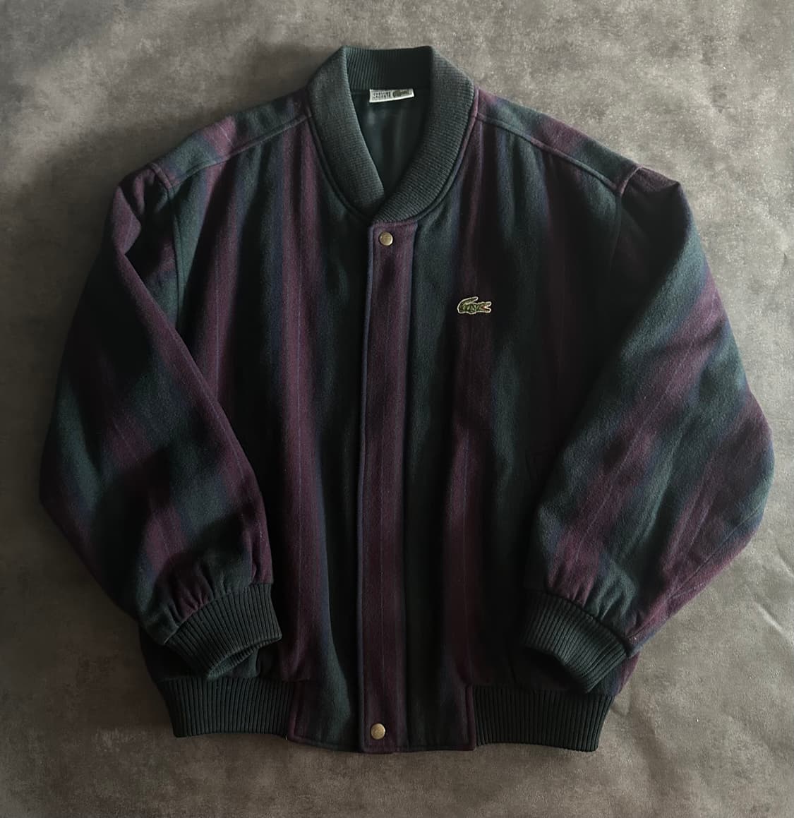 90s라코스테 빈티지 스트라이프 울 블루종 상품이미지1