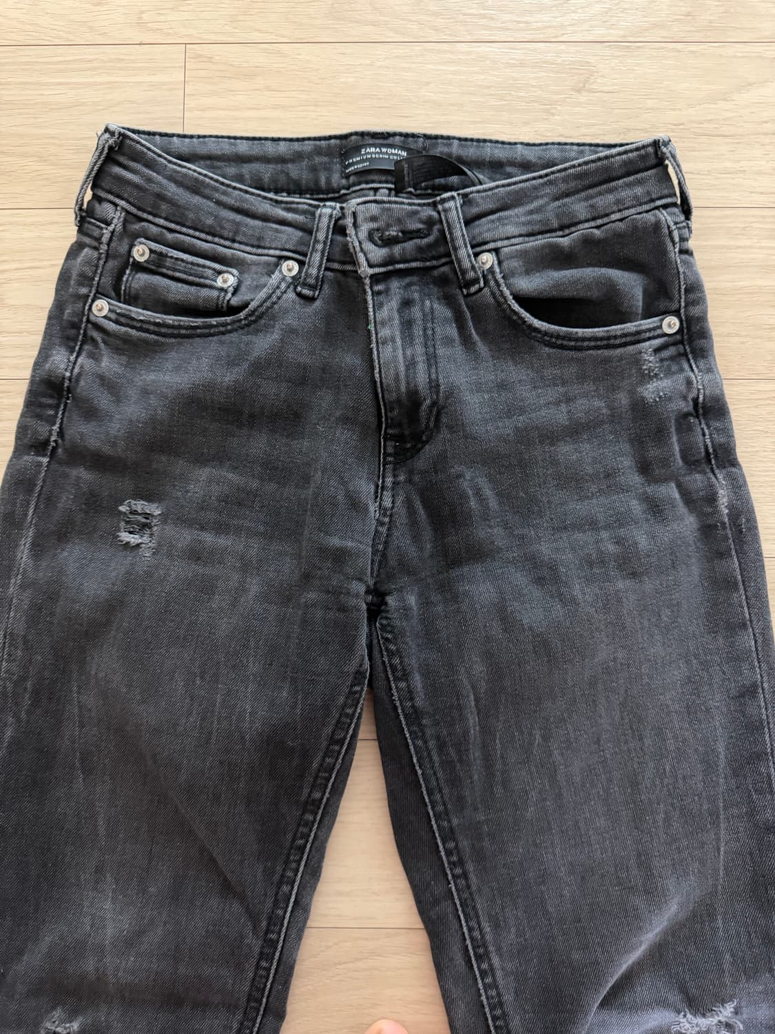 ZARA WOMAN 블랙 데님 팬츠 사이즈 34 상품이미지3