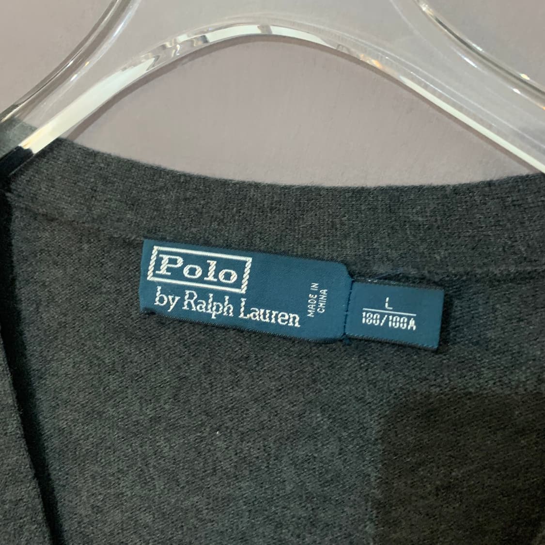 L 폴로랄프로렌 스웨이드 엘보우 패치 V넥 니트 가디건 상품이미지6