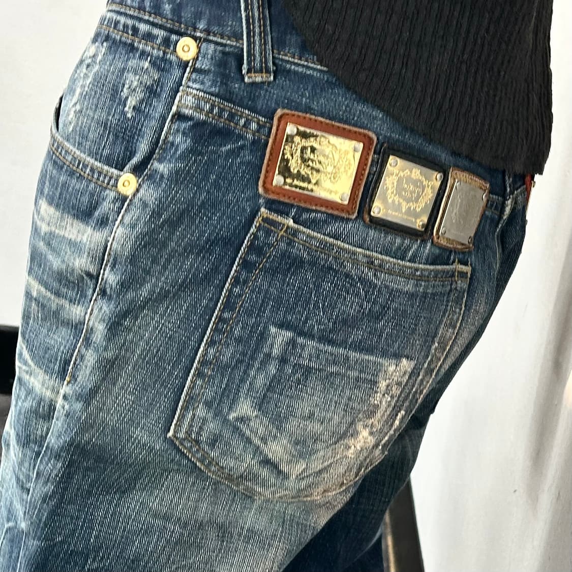 General Idea 멀티패치 부츠컷 데님 팬츠 상품이미지2