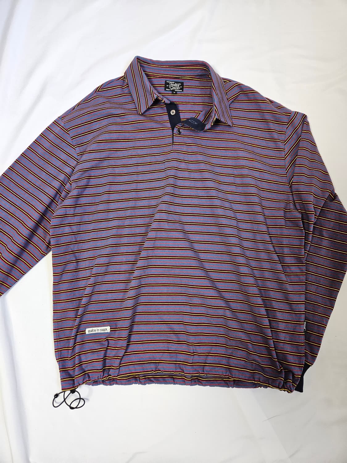 WMC 스트링 스프라이프 긴팔 카라티 PK 폴로 시티보이 빈티지 M 상품이미지2