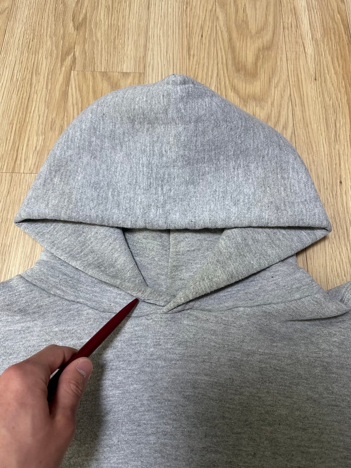 90s 빈티지 러셀 후드 그레이 XL 상품이미지8