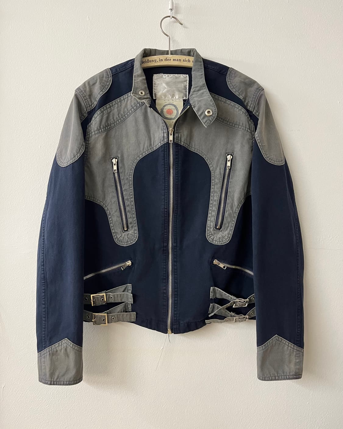 빈티지 크롭 모터사이클 바이커 자켓 상품이미지1