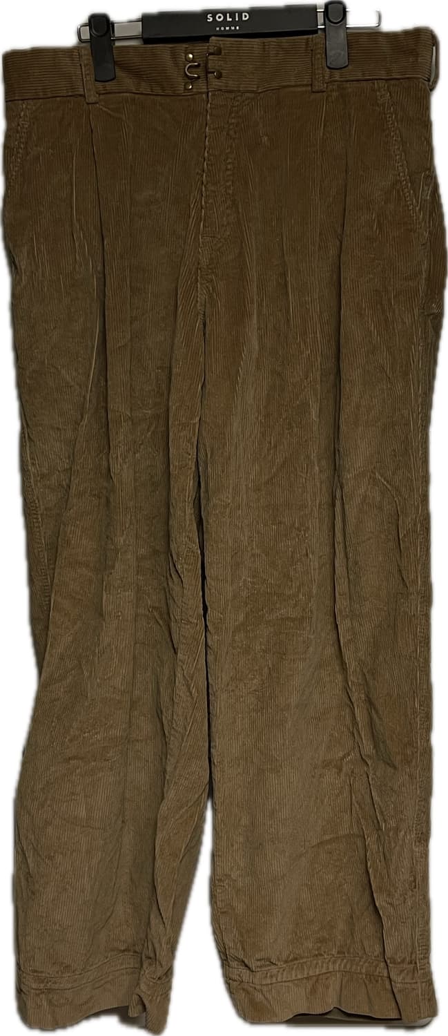 컬러 브라운 와이드 코듀로이 팬츠 상품이미지1