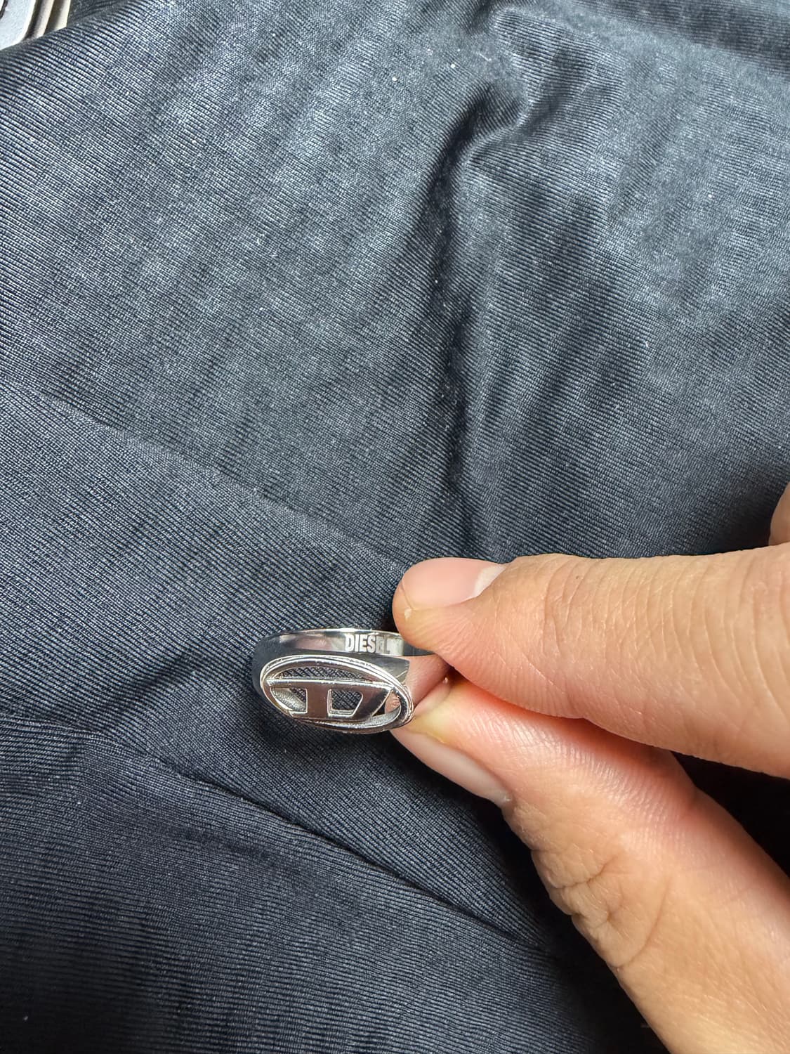 디젤 Dx1475 스테인리스 스틸 시그넷 링 실버 상품이미지3