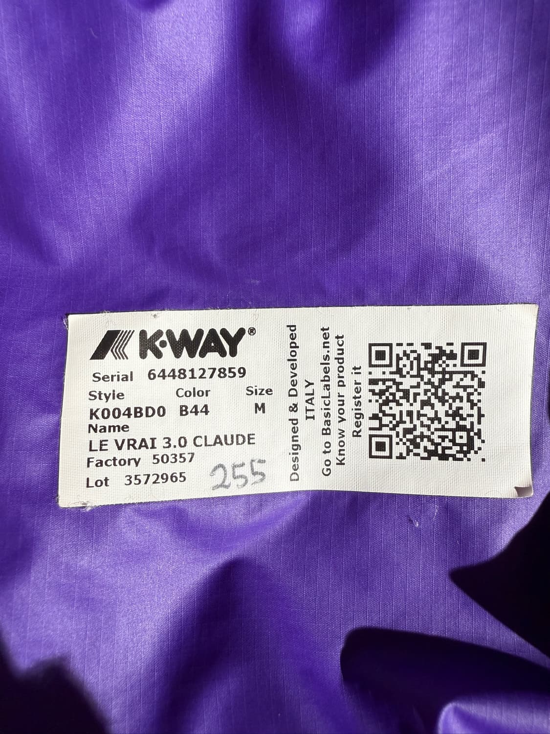 K-Way Le Vrai 3.0 Claude Jacket 상품이미지6