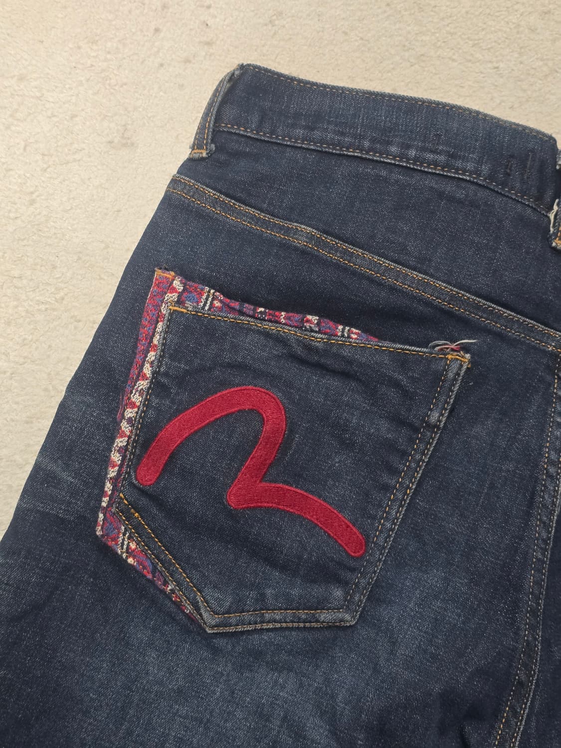 Evisu 에비수 폭스 자수 데님 청바지 32 상품이미지3