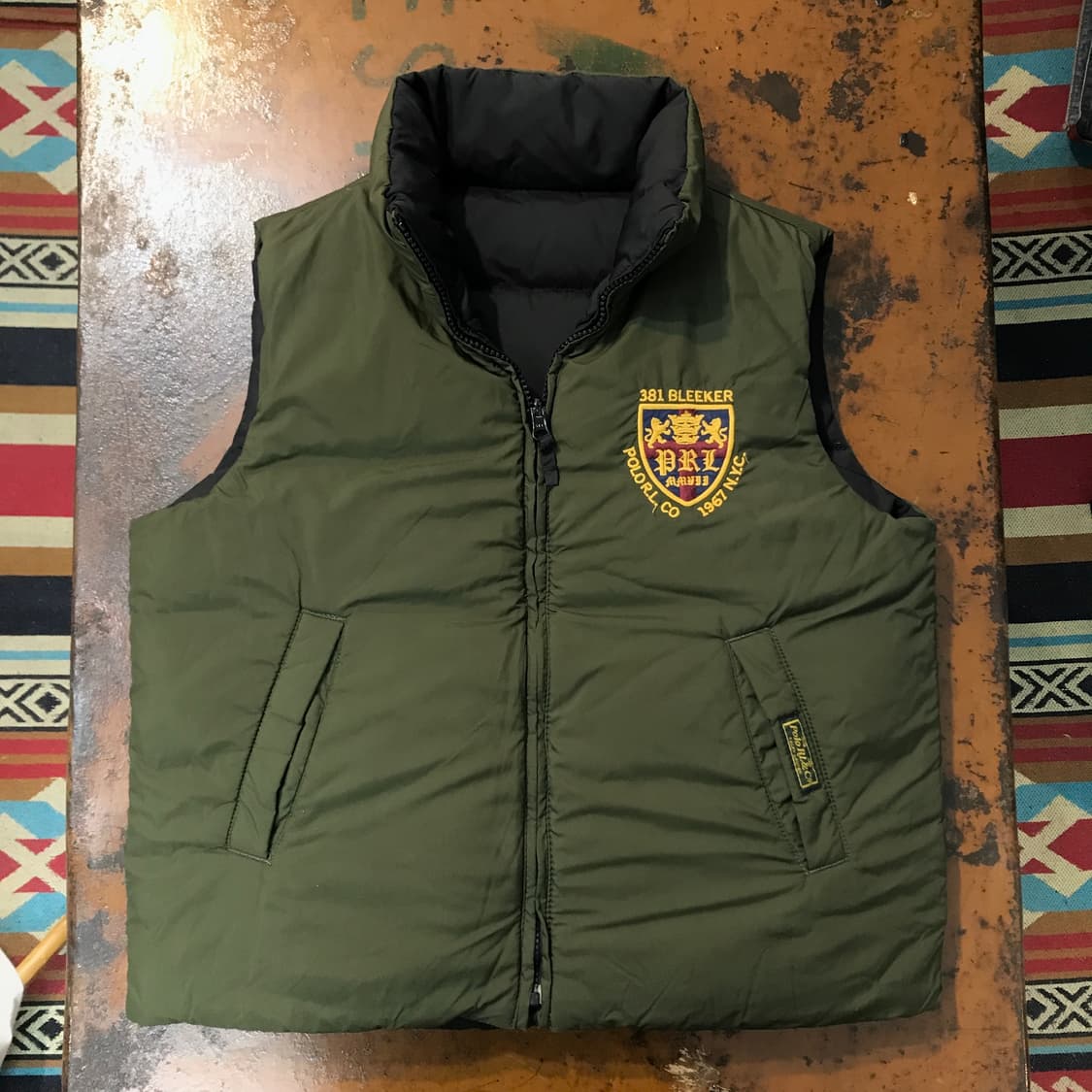 폴로랄프로렌 블랙 카키 리버시블 덕다운 패딩 조끼 여성 44 55 사이즈 상품이미지2