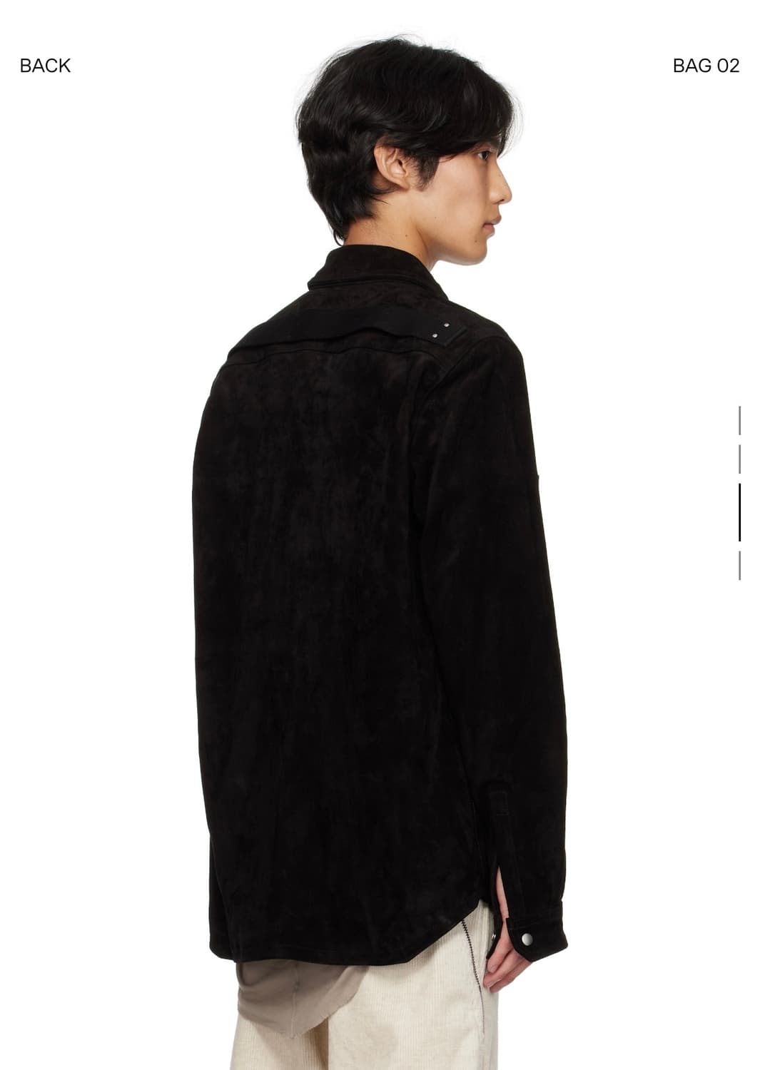 Rick Owens Suede Outershirt Black 50 상품이미지3