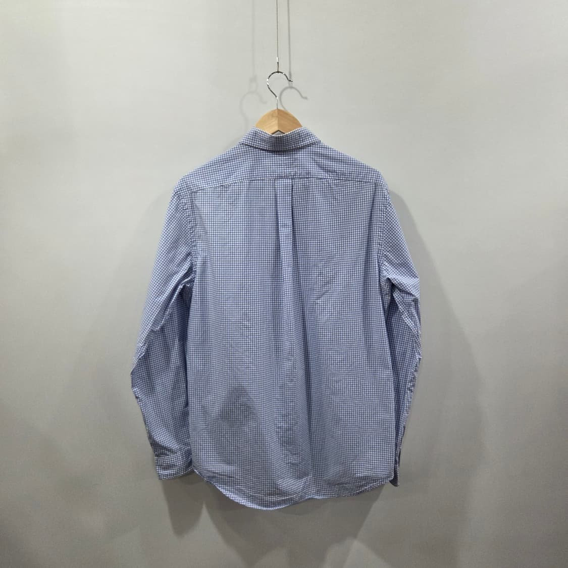 폴로랄프로렌 버튼다운 블루 깅엄체크 셔츠 L 상품이미지5