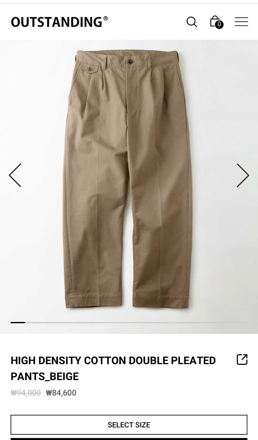 아웃스탠딩 투플리츠 치노 상품이미지3