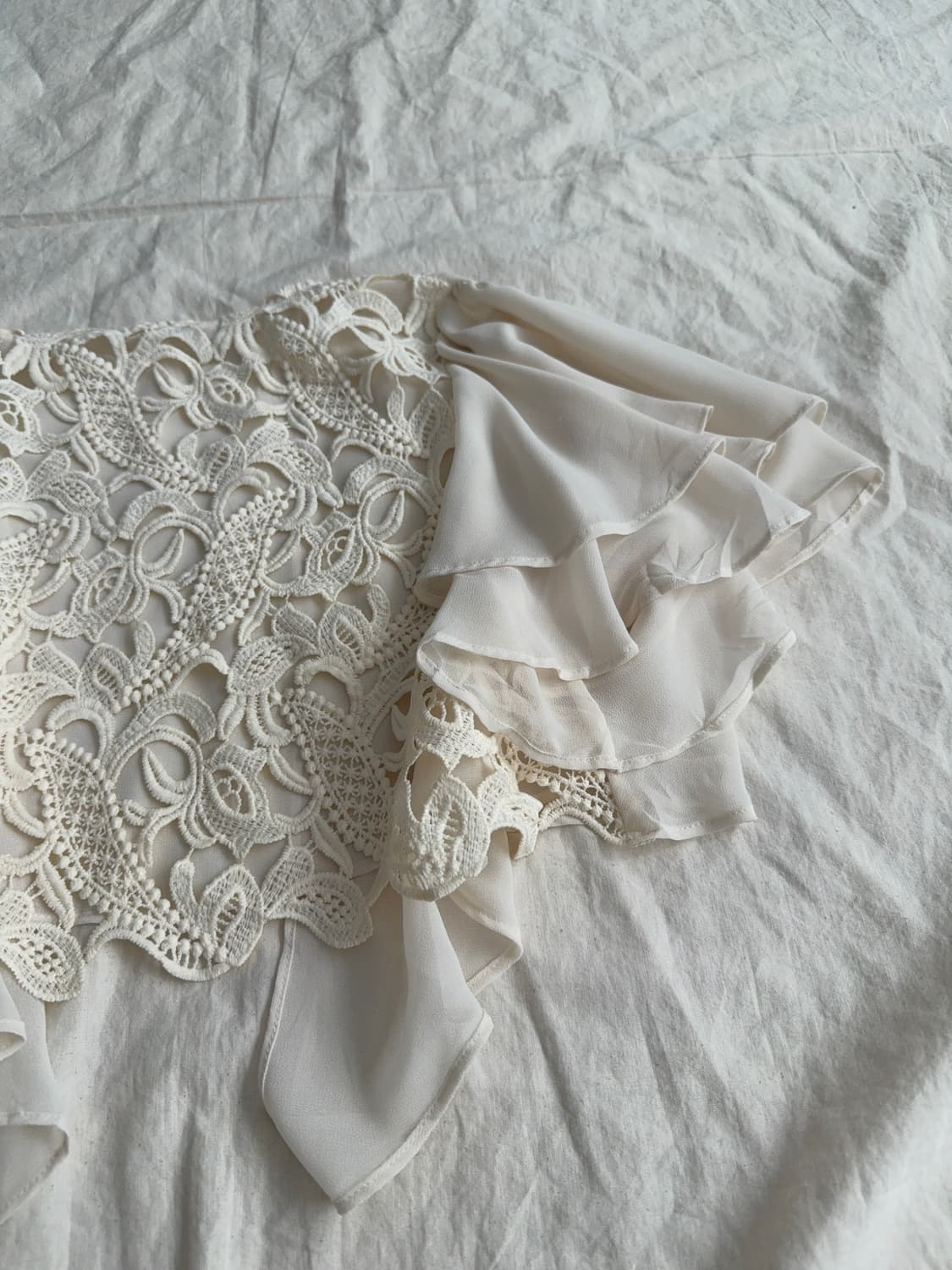 페어리 러블리 쉬폰 크로쉐 크롭 볼레로 상품이미지7