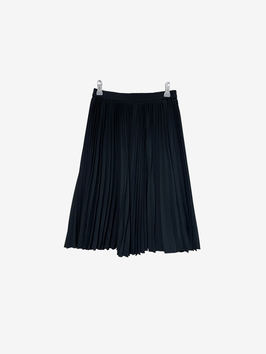 Pleated Midi Skirt - Black 상품이미지7
