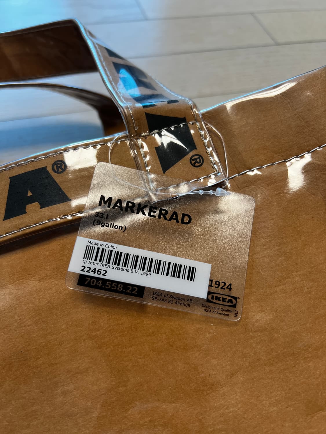 이케아 마르케라드 버질아블로 pvc 커스텀 가방 상품이미지2