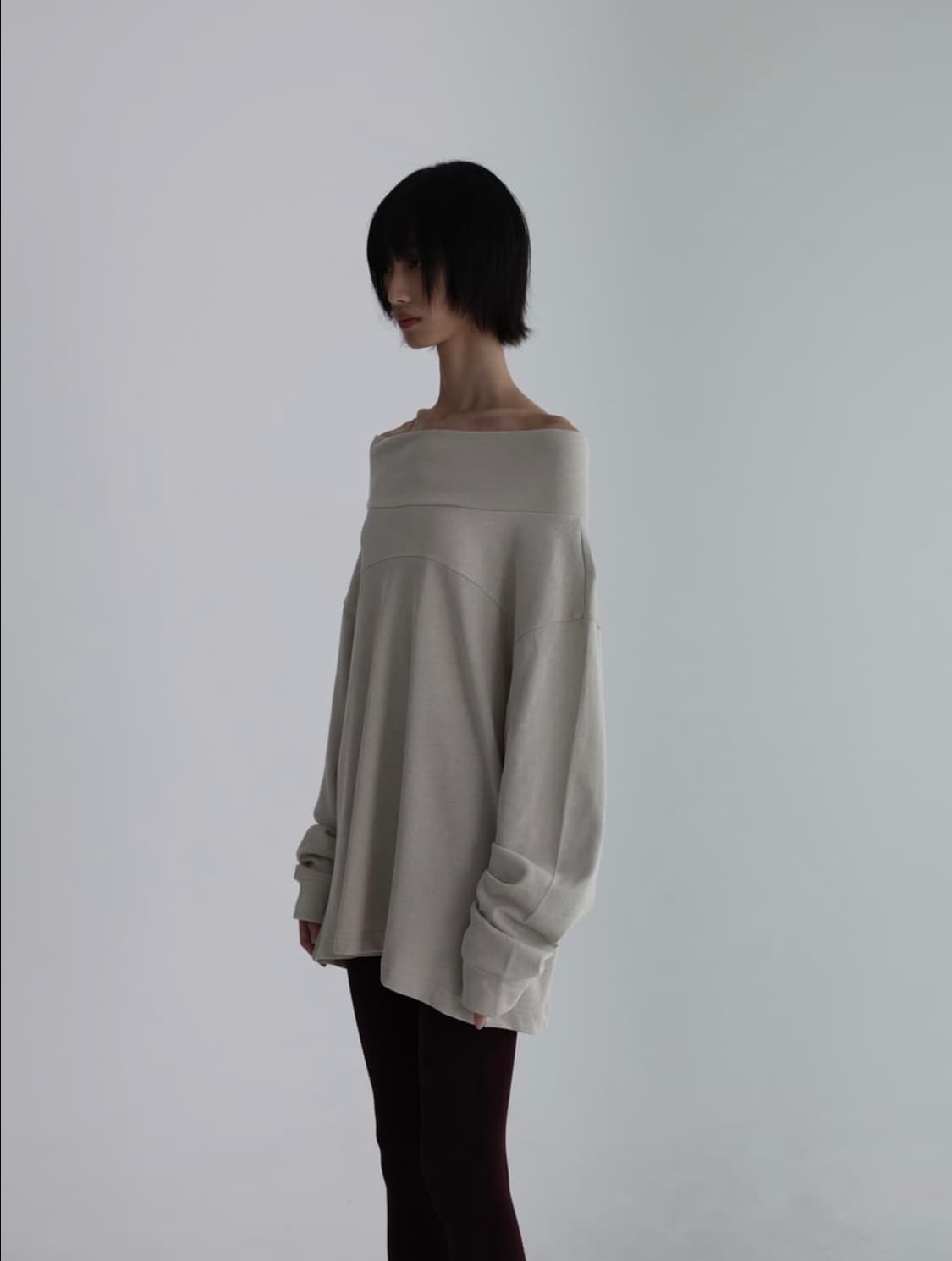 아모르샤이 LINE SWEATSHIRT - GREY  상품이미지6