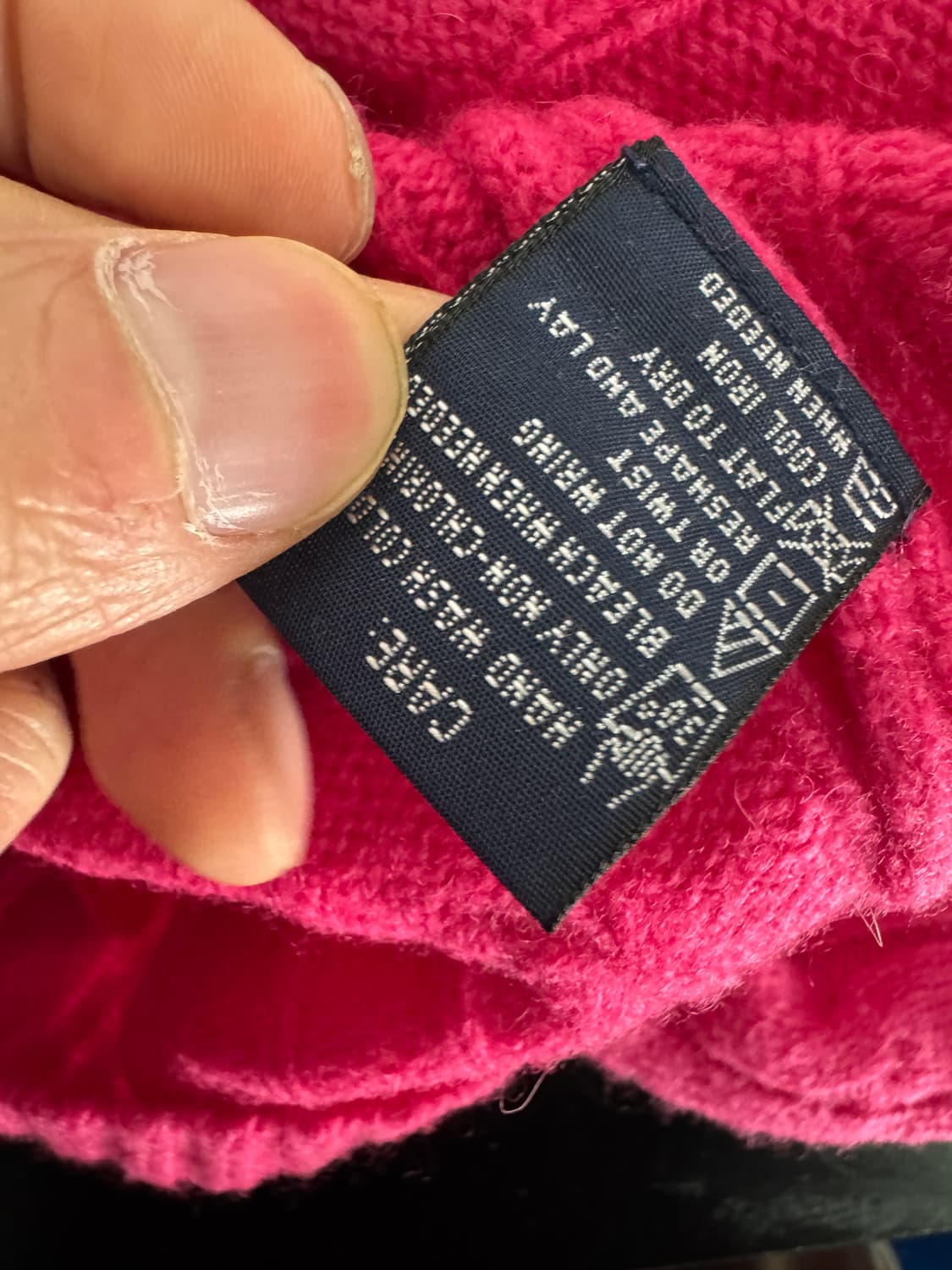 여성 폴로 랄프로렌 스포츠 가벼운 램스울 핑크 니트 상품이미지5