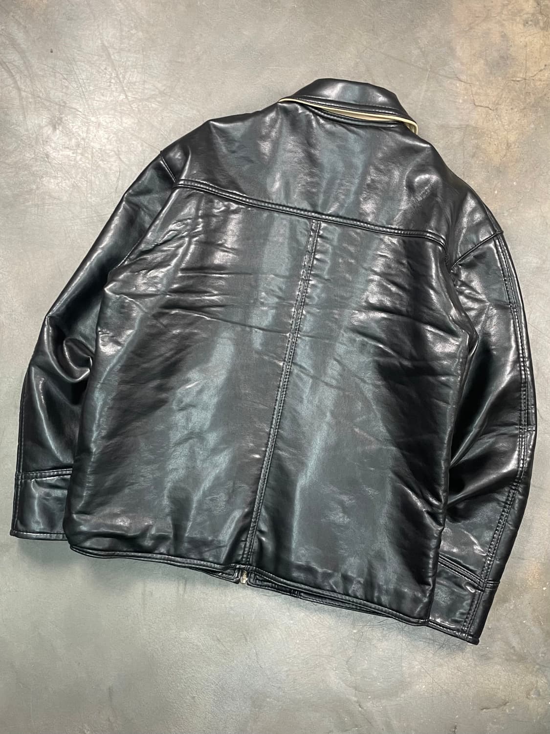 빈티지 레더 블루종 자켓 상품이미지5