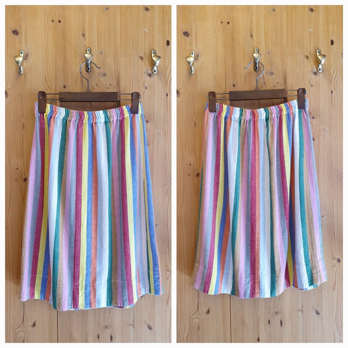 55/66.J.Crew 린넨 밴딩스커트 
 상품이미지2