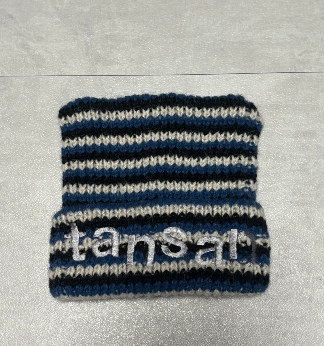 탄산마그네슘 로고 캣 비니 블루 스트라이프 상품이미지2