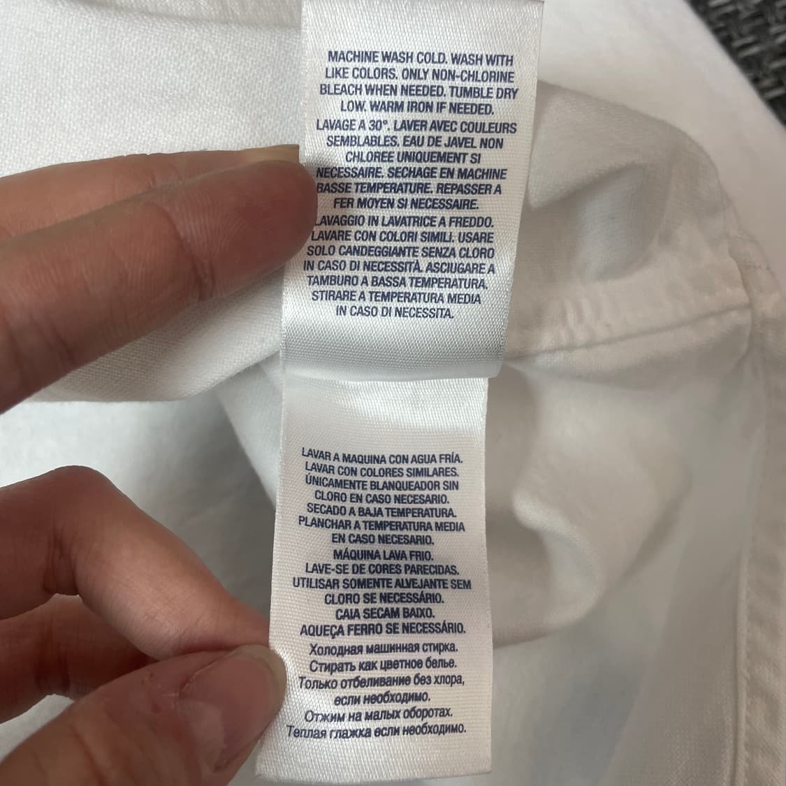 폴로 랄프로렌 네이비 빅포니 화이트 셔츠 XL 상품이미지6