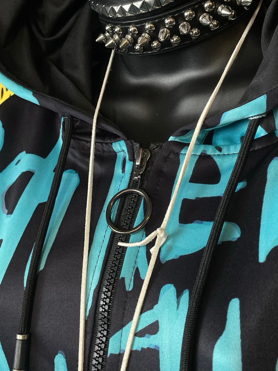 NieR CLOTHING 펑크 민트 빅 레터링 후드집업 상품이미지5