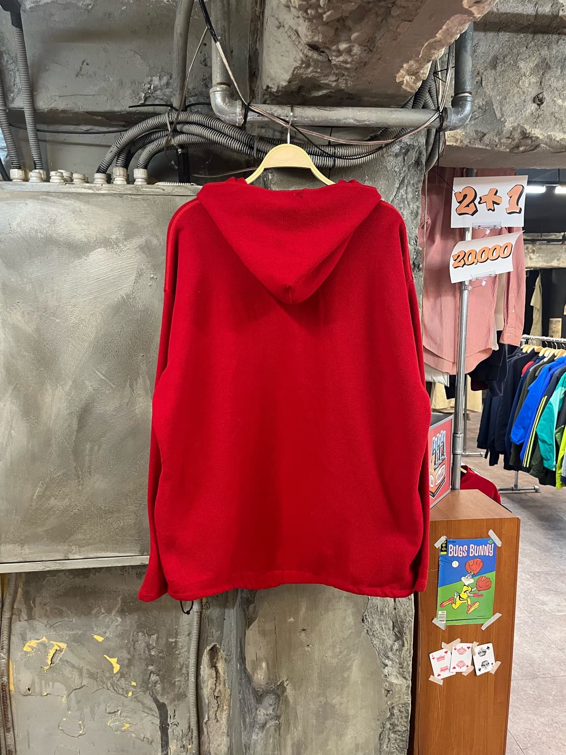 디스이즈네버뎃 플리스 후드티 레드 XL #csz3340 상품이미지2