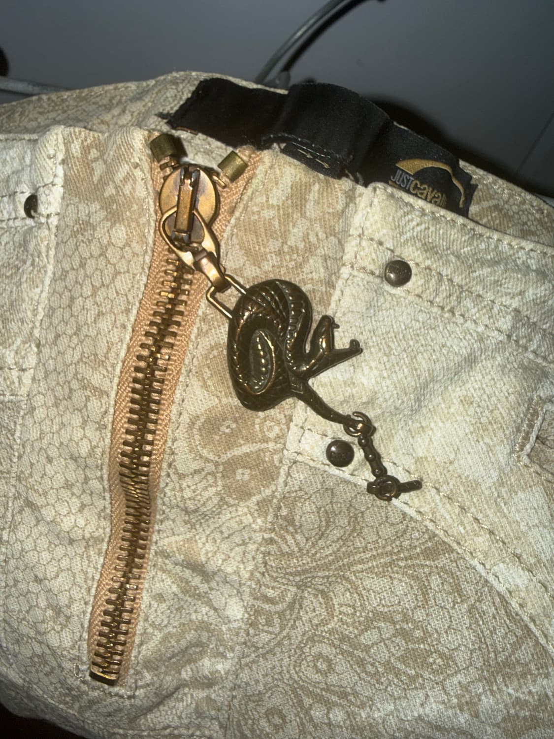 빈티지 저스트 카발리 지퍼 미디 스커트 상품이미지4