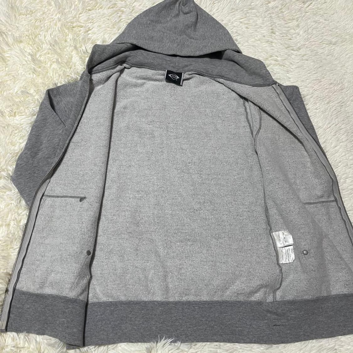 히스테릭 글래머 로고 자수 그레이 후드 집업 상품이미지8