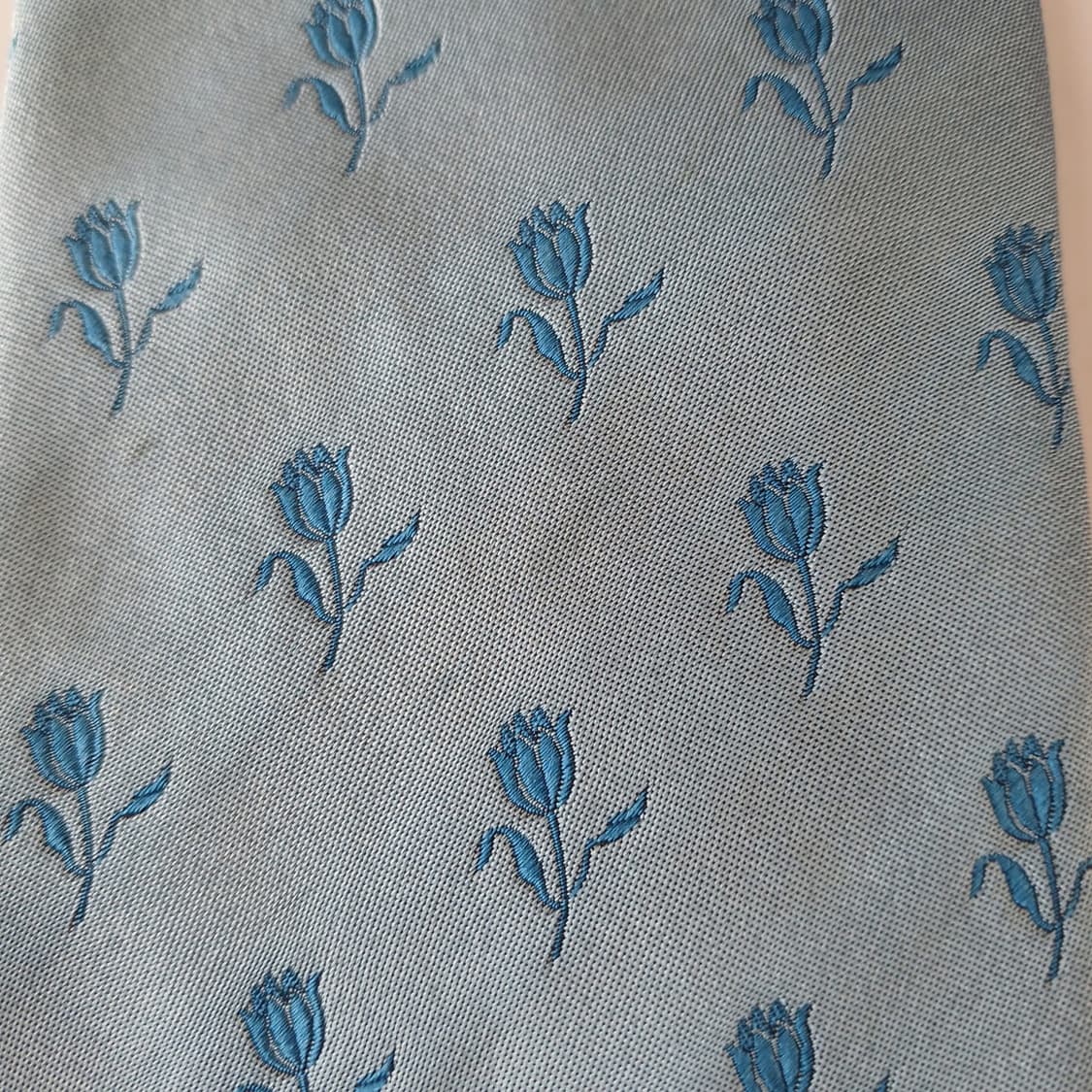 던힐 실크 블루 플라워 자카드 넥타이 9.3cm A등급 A19587
 상품이미지7