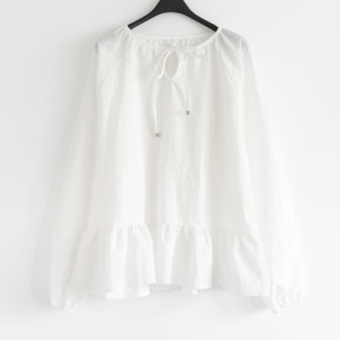 프릴 블라우스 원피스 (시어서커 보세 에이블리 지그재그 코이세이오) 상품이미지3