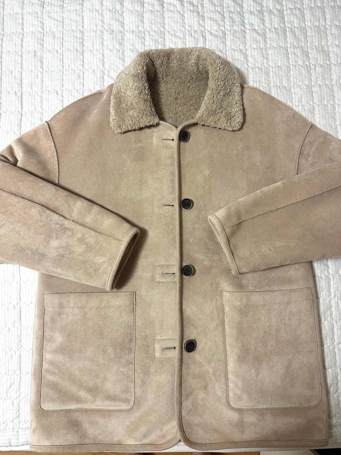 앤니즈 리버시블 시어링 자켓 베이지 m 상품이미지7