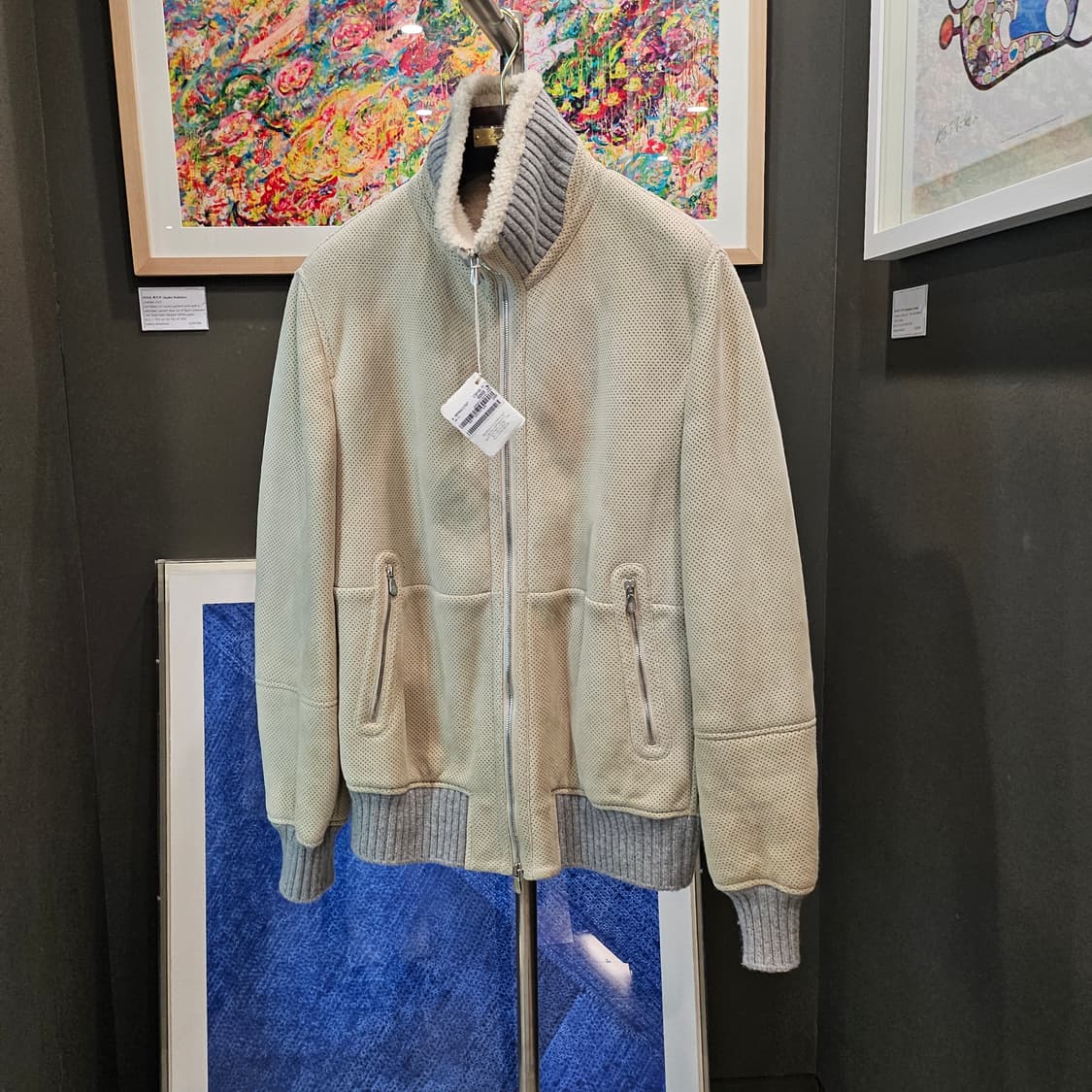 브루넬로 쿠치넬리 펀칭 스웨이드 신상 풀시어링 무스탕 상품이미지1