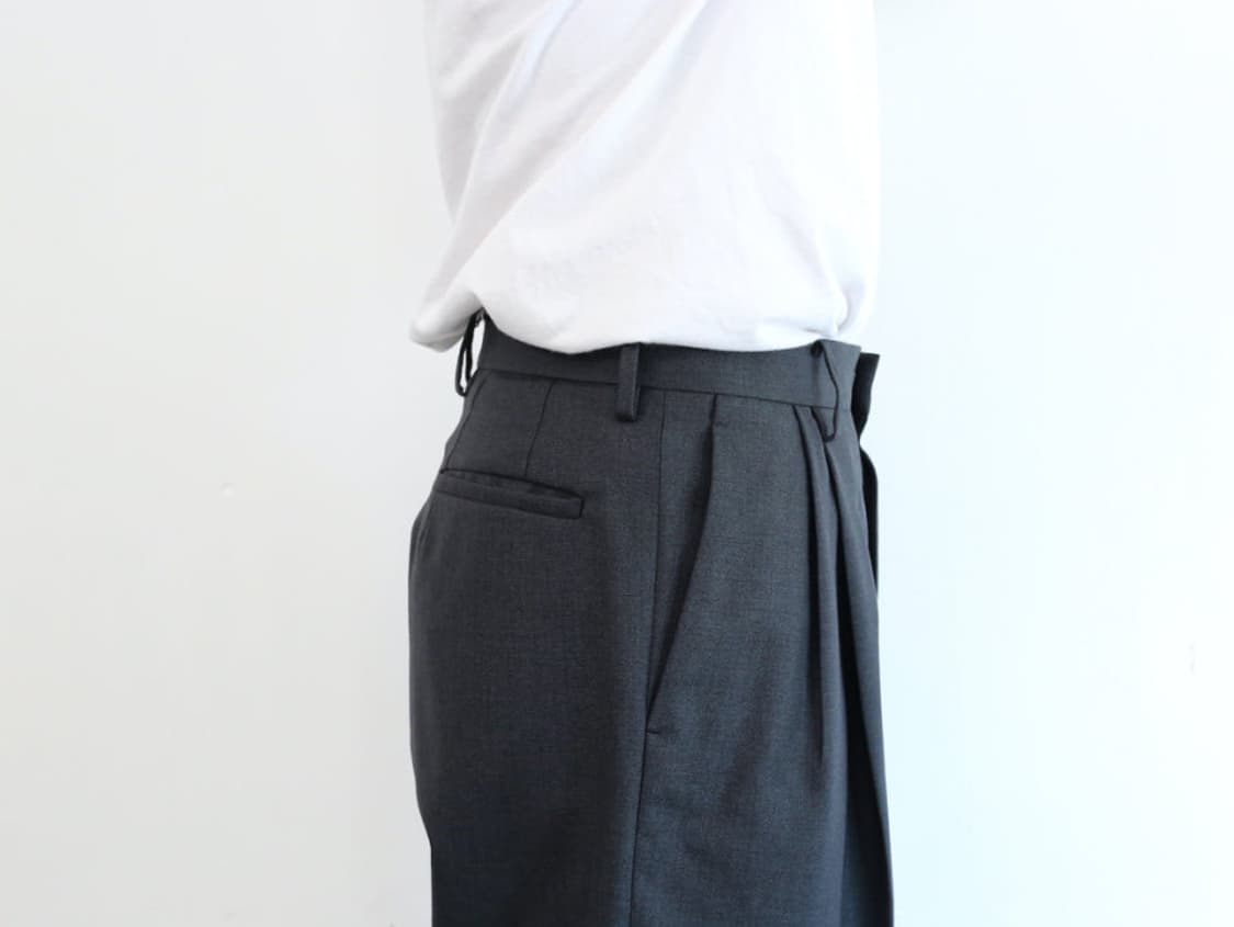 AURALEE 오라리 BLUEFACED WOOL WIDE SLACKS 상품이미지5