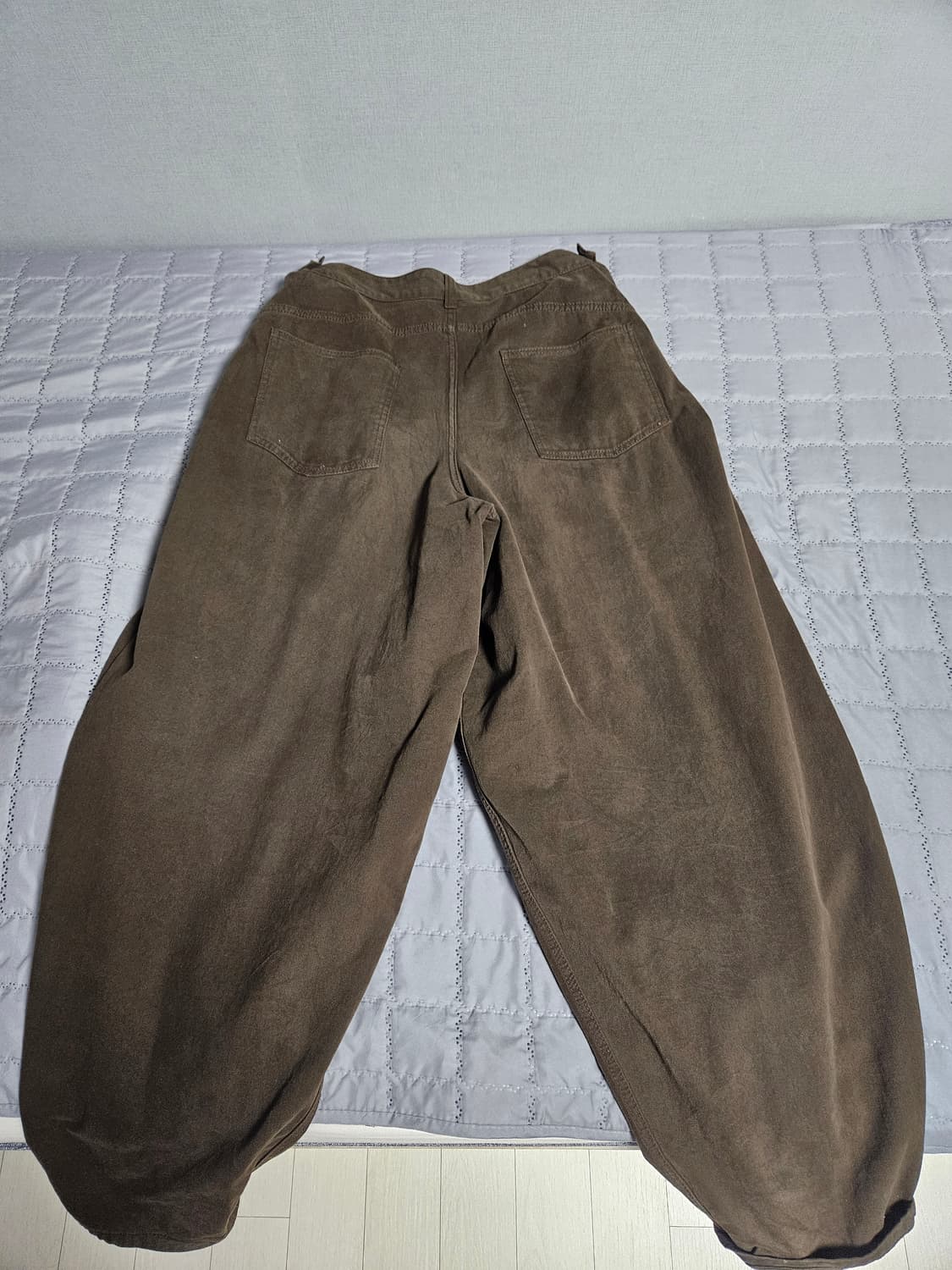 코튼 브라운 벌룬 팬츠 상품이미지2