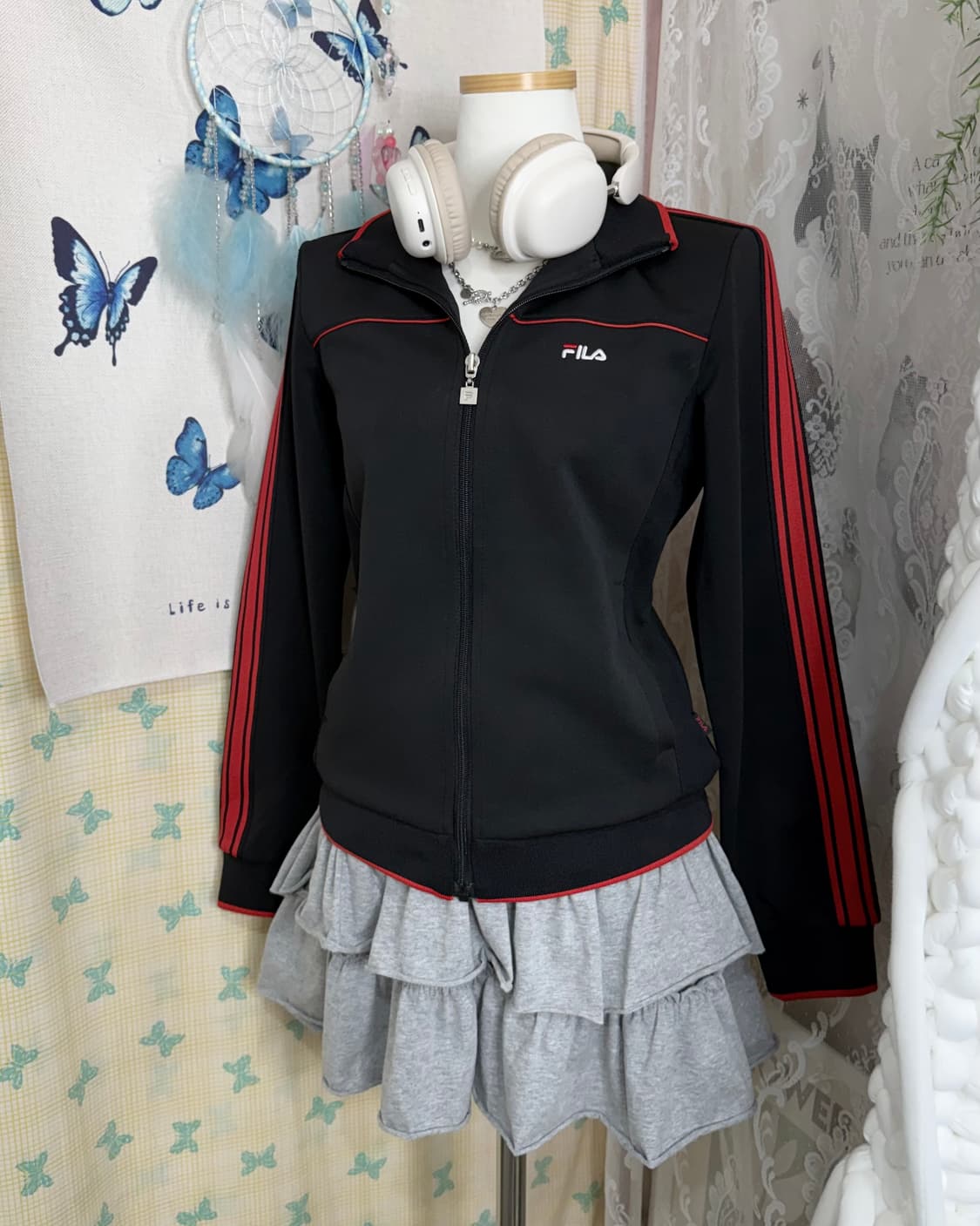 휠라 블랙 & 레드 져지 상품이미지5