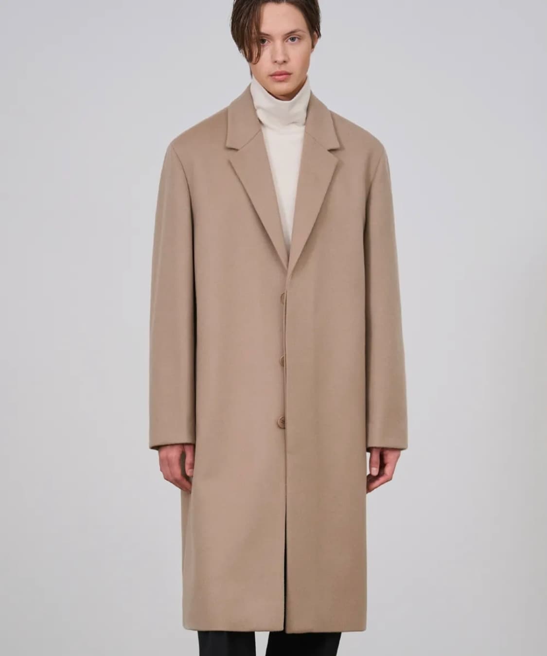 프리미어 퓨어 캐시미어 히든 싱글 코트 [MOCHA BEIGE] 상품이미지1