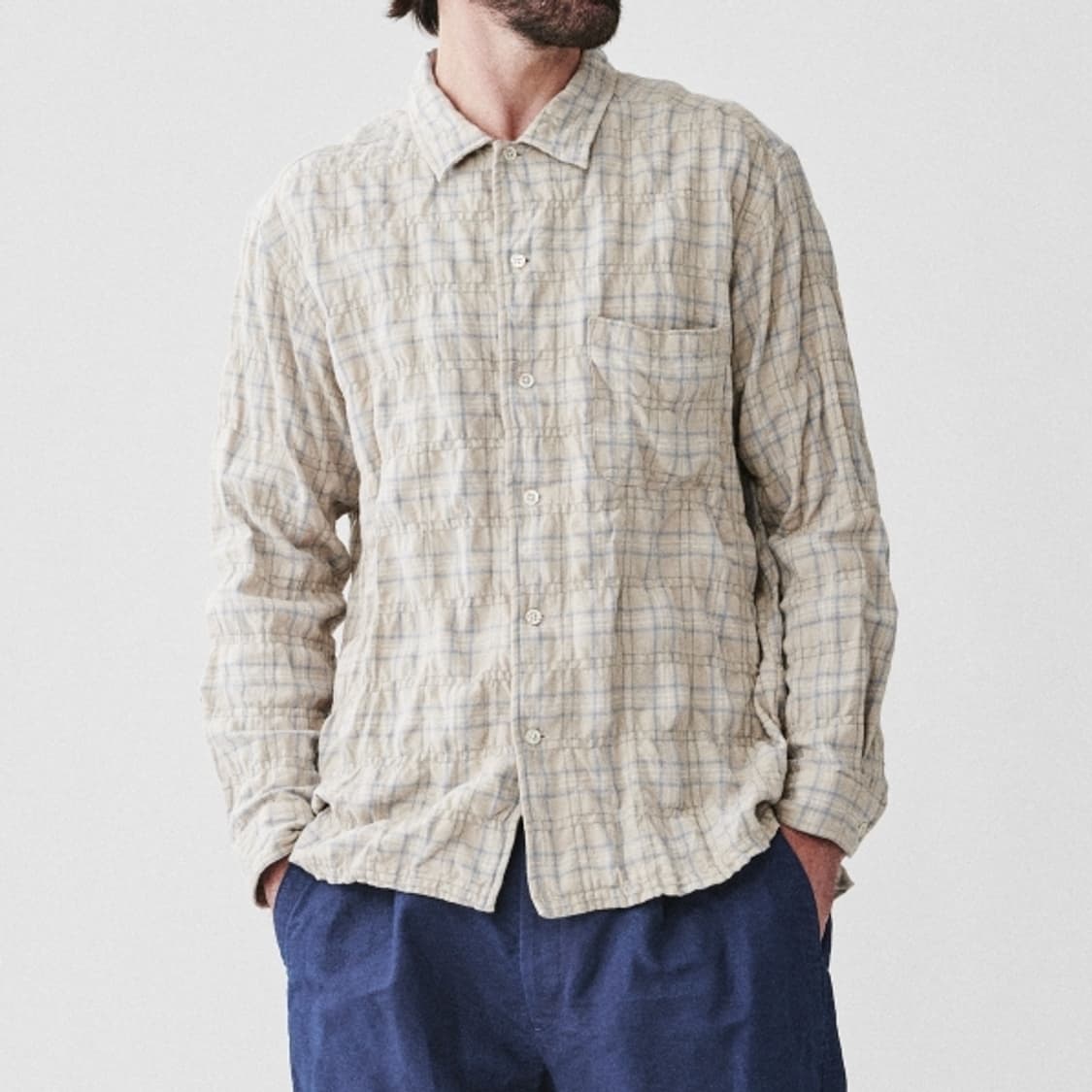 사쥬드크레(Sage de cret) 오픈 칼라 셔츠 L사이즈 상품이미지1