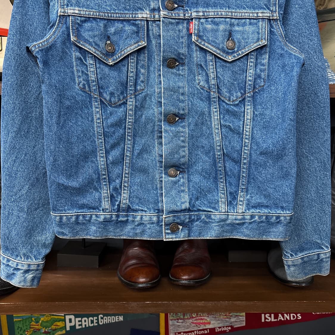 90s 리바이스 70505 빈티지 페이딩 타입3 트러커 데님자켓 N919 상품이미지4